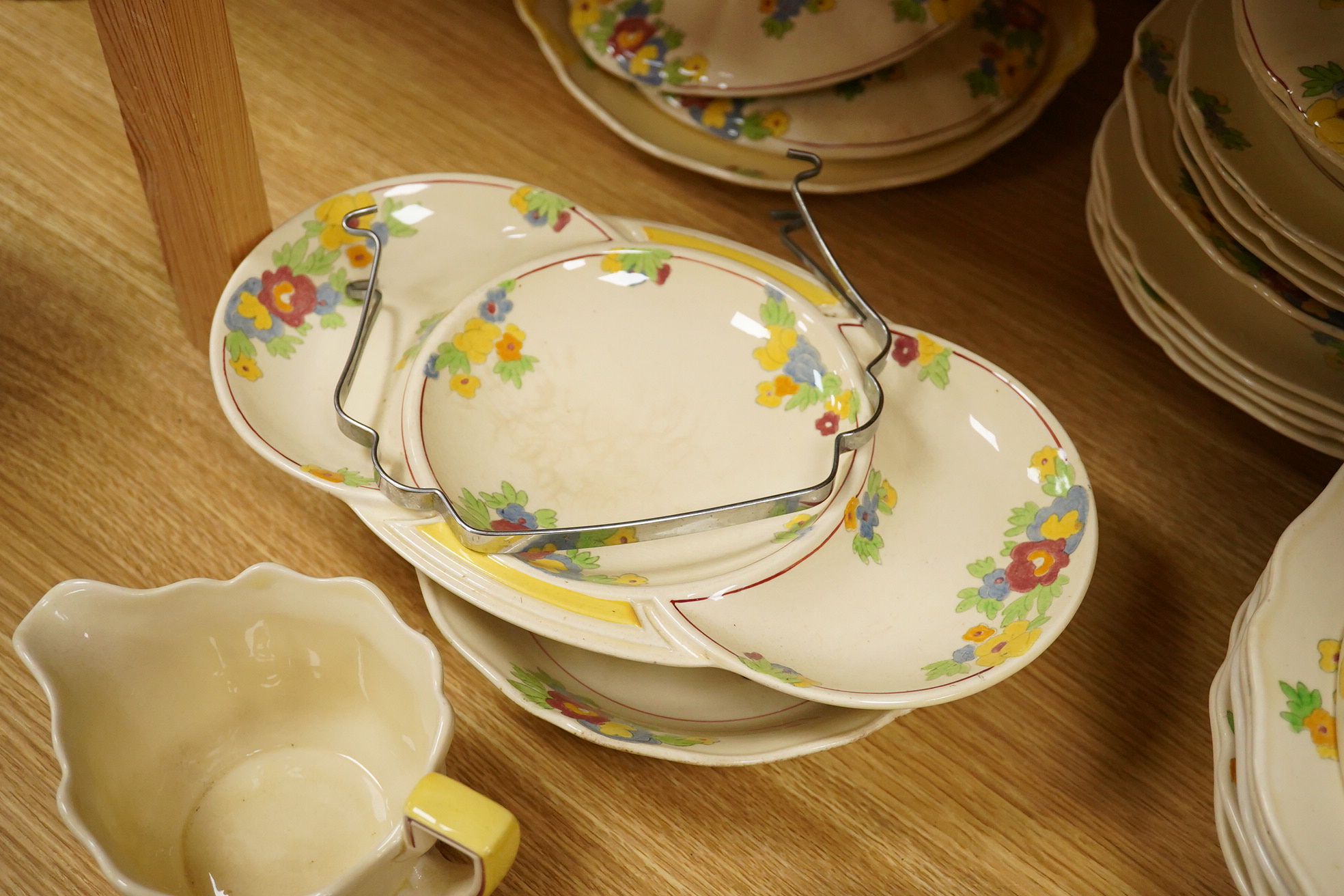 A Royal Doulton Minden part dinner service to include service to include tureens, cups and saucers and jugs